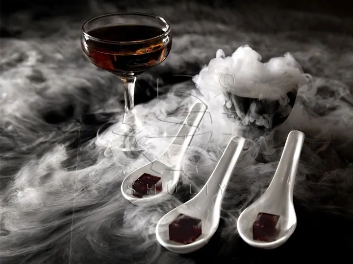 Tamanhos de Pellets de Gelo Seco para Mixologia